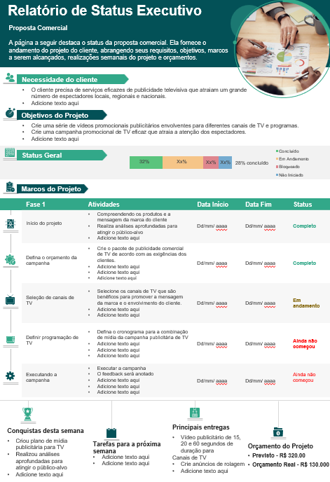 Relatório de Status Executivo - Proposta Comercial